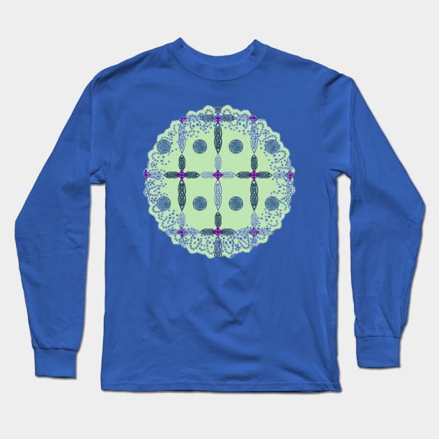 Celtic Knot Cross Long Sleeve T-Shirt by WickedFaery